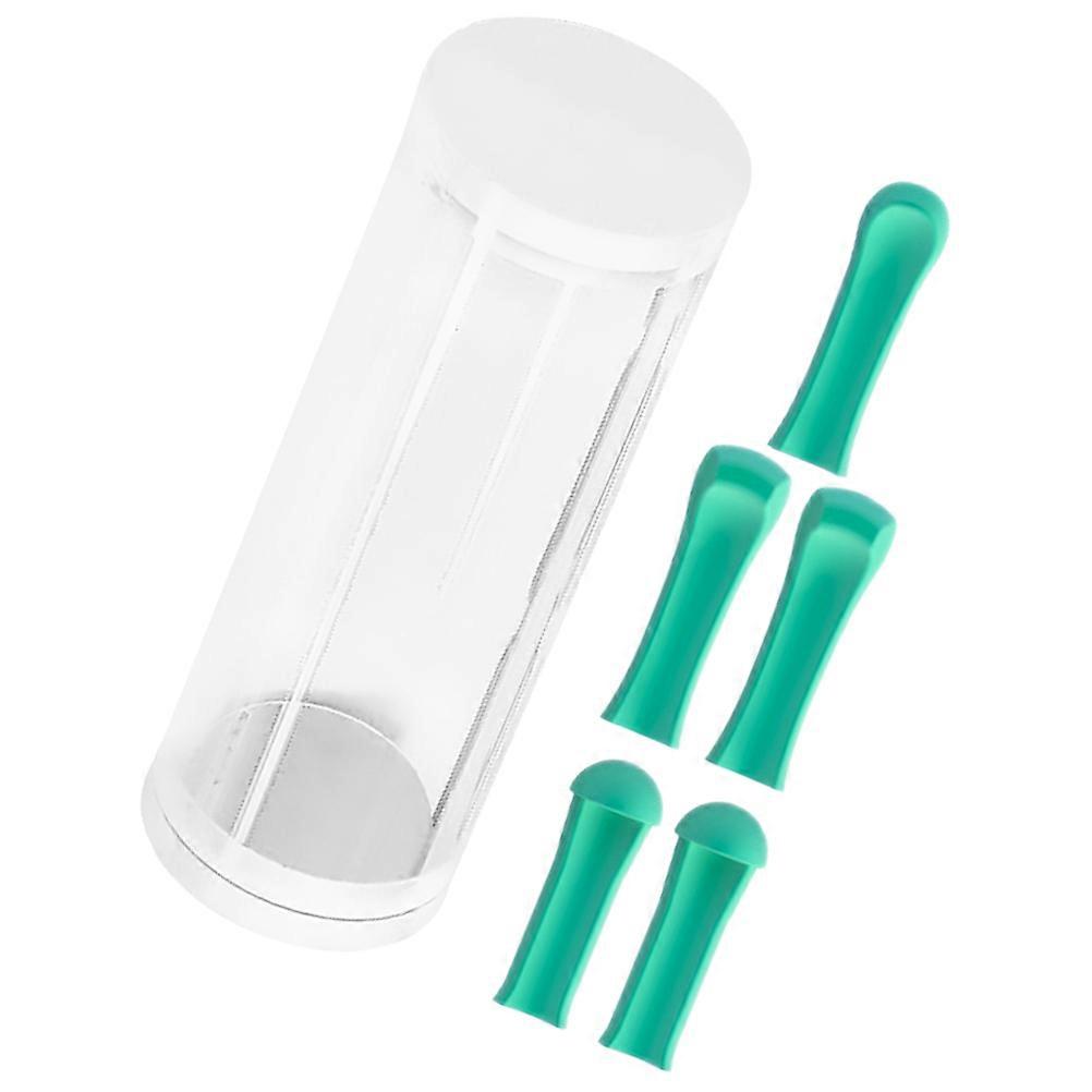 Ear Wax Cleaner Tool Ear Wax Removal Spoons For Home Use Gentle Design Green Silicone 1 Set