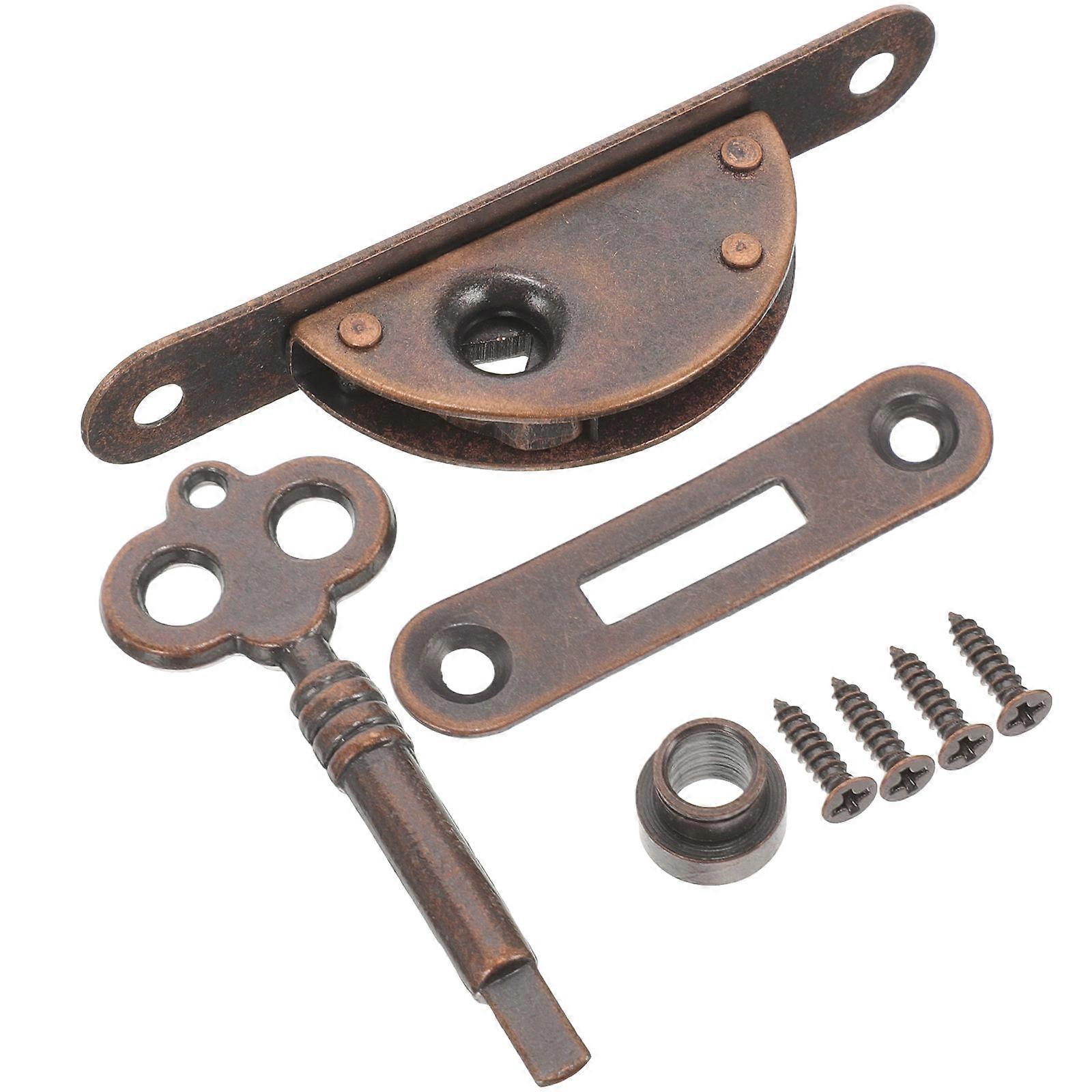 Secure Locking Antique Drawer Lock for Wardrobe Cabinet Doors 5 Sets