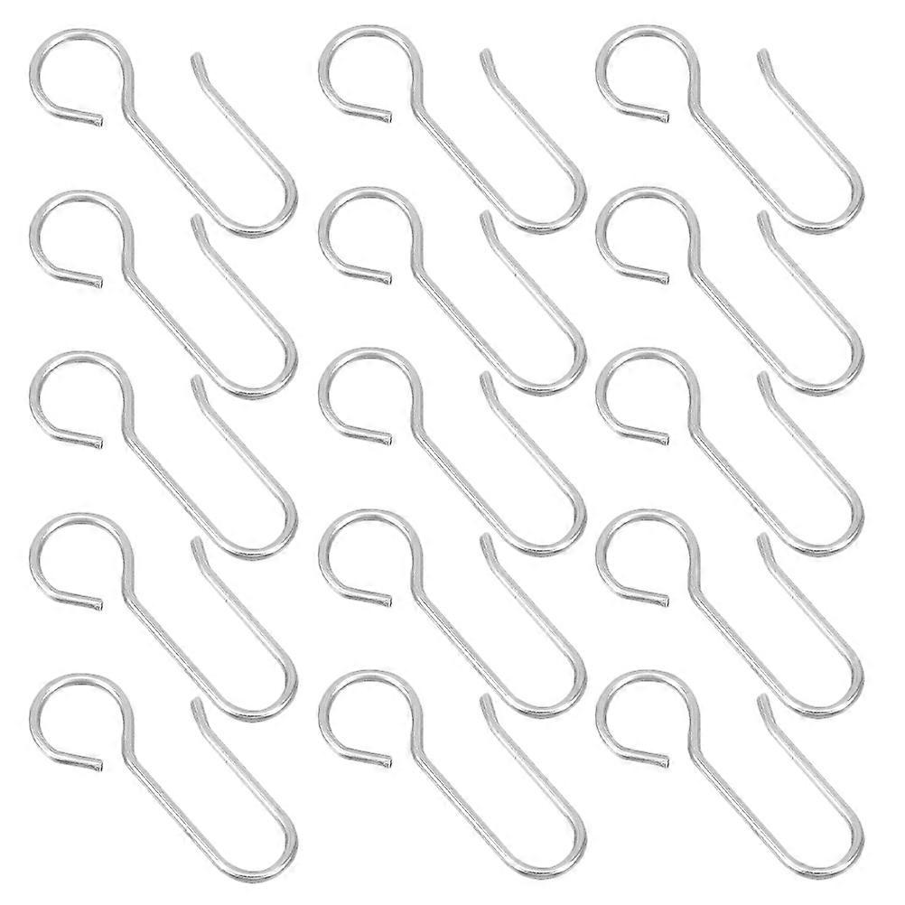 Large S Hook Ceiling Curtain Hooks Easy Install No Drilling Strong Loadbearing Capacity for Curtains 100Pcs