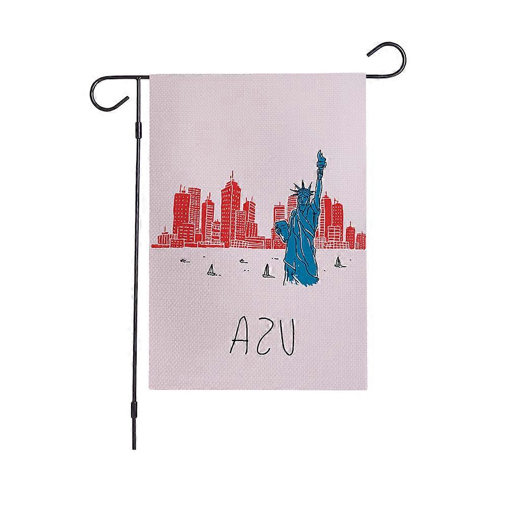 Independence Day Garden Flag Thickened Decor for Lawn 2Pcs