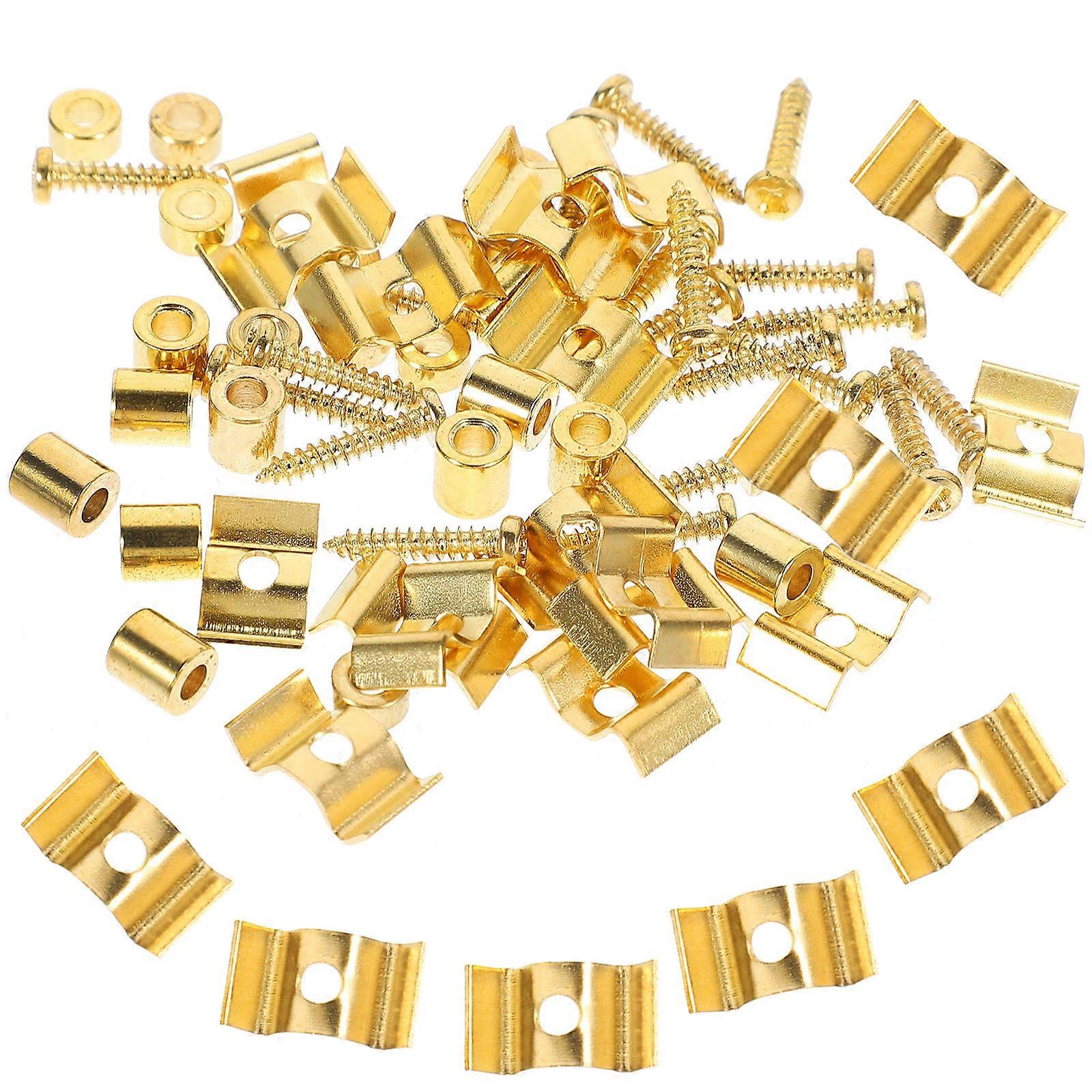 40 Sets Of Guitar String Trees Retaining Device For Musicians And Guitar Players In Golden Color Helping To Fix Electric Guitar Strings Efficiently