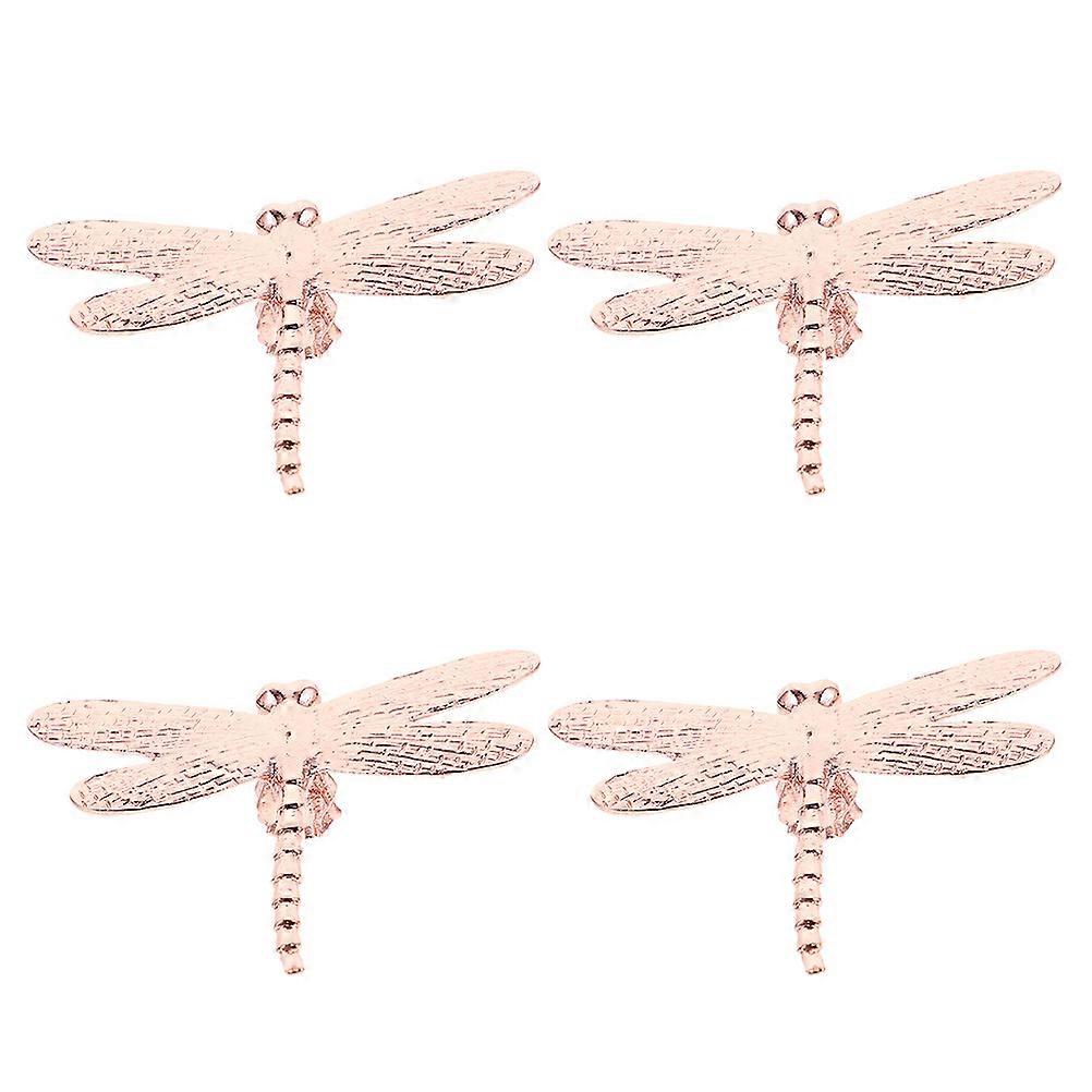 Zinc Alloy Dragonfly Decorative Drawer Pulls for Cabinets 8Pcs Set