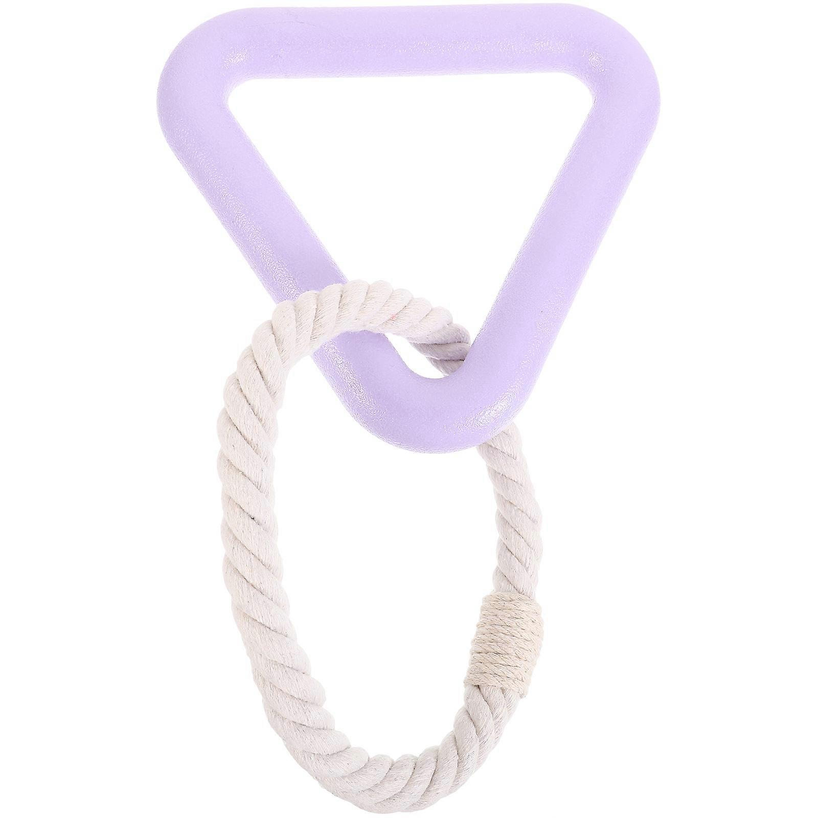 Dog Toy Chew Rope Triangle Tug Toy for Dogs 3Pcs Durable Violet Set