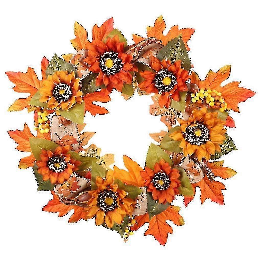 Halloween Maple Leaf Wreath For Home Decor
