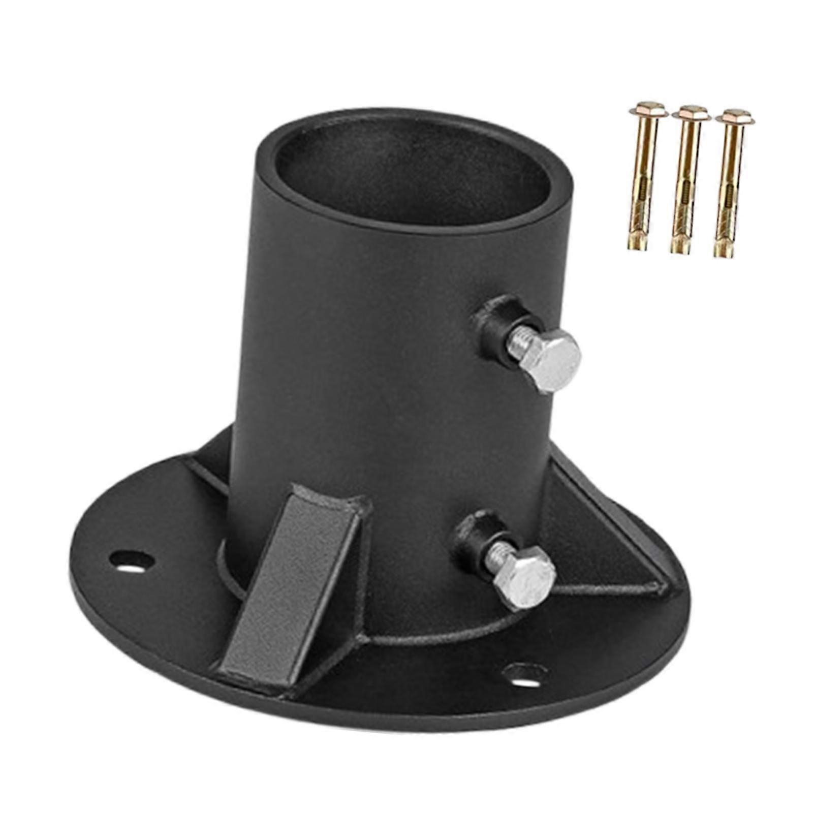 Chain Link Fence Pole Floor Flange for Mailbox Post Mount Wood Post Brackets Inner Diameter 65mm