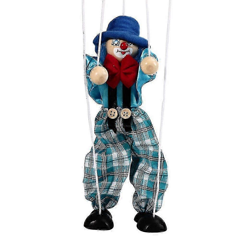 Clown Hand Marionette Puppet Toys Children's Wooden Colorful Marionette Puppet Doll Parent-child Interactive Toys