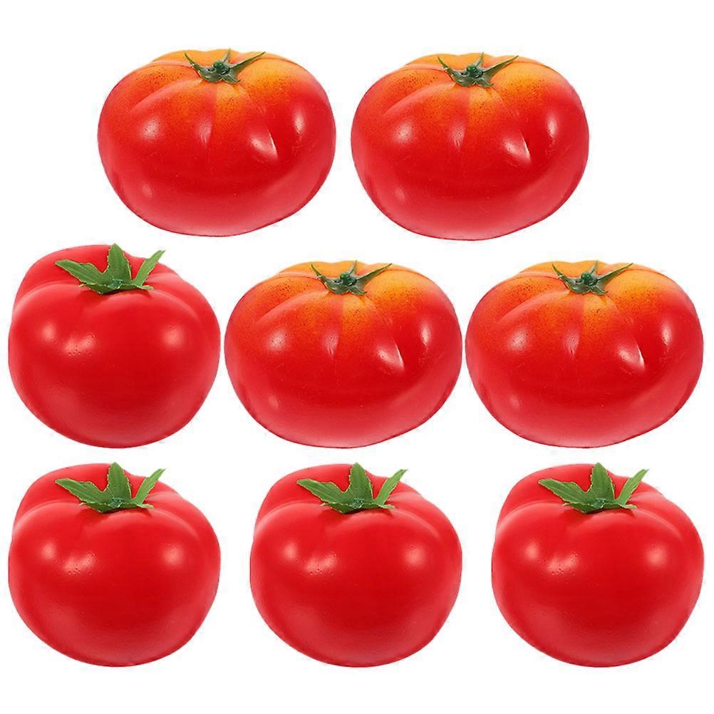 Lifelike Fake Tomato Artificial Vegetable Models for Decor 8Pcs Simulation Tomatoes