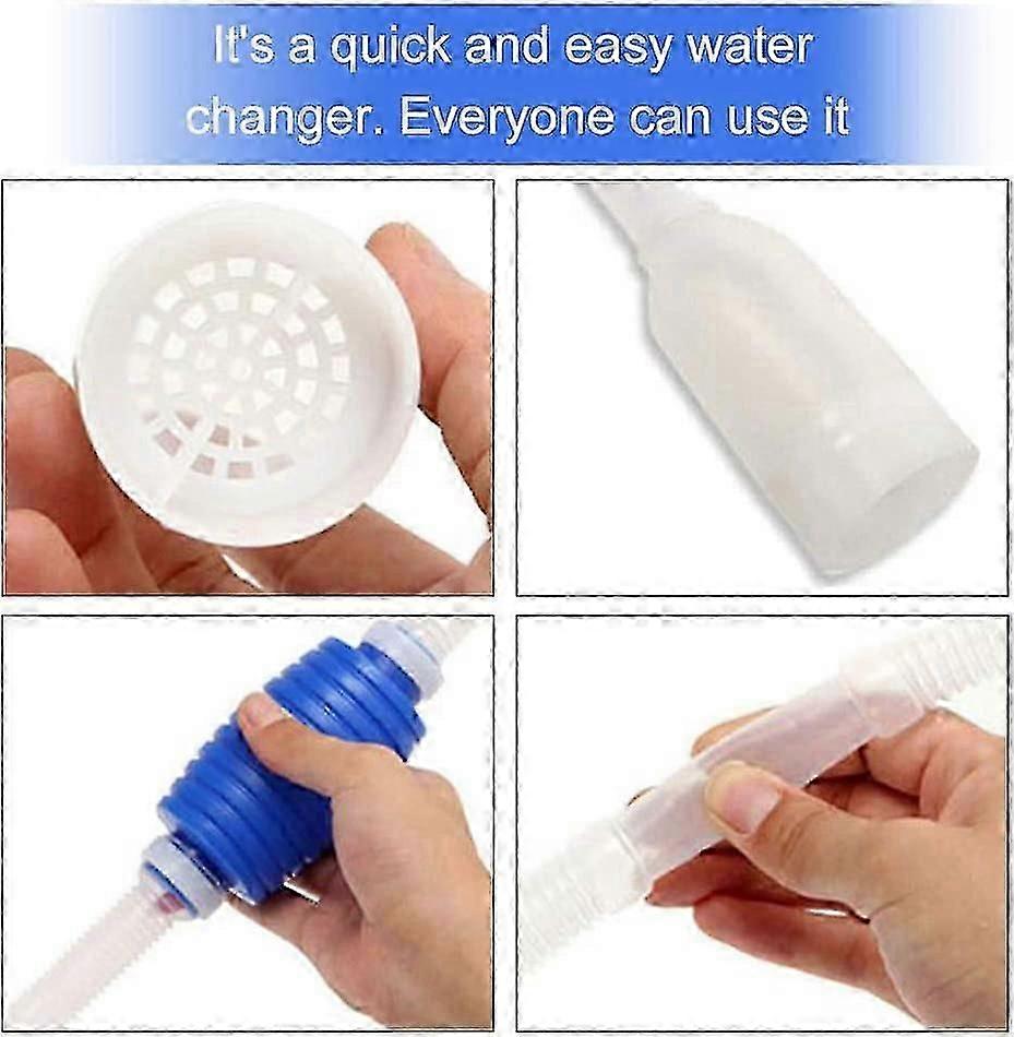 Kit de nettoyage de gravier pour aquarium, pompe à siphon manuelle pour le changement de l'eau et le nettoyage du sable filtrant