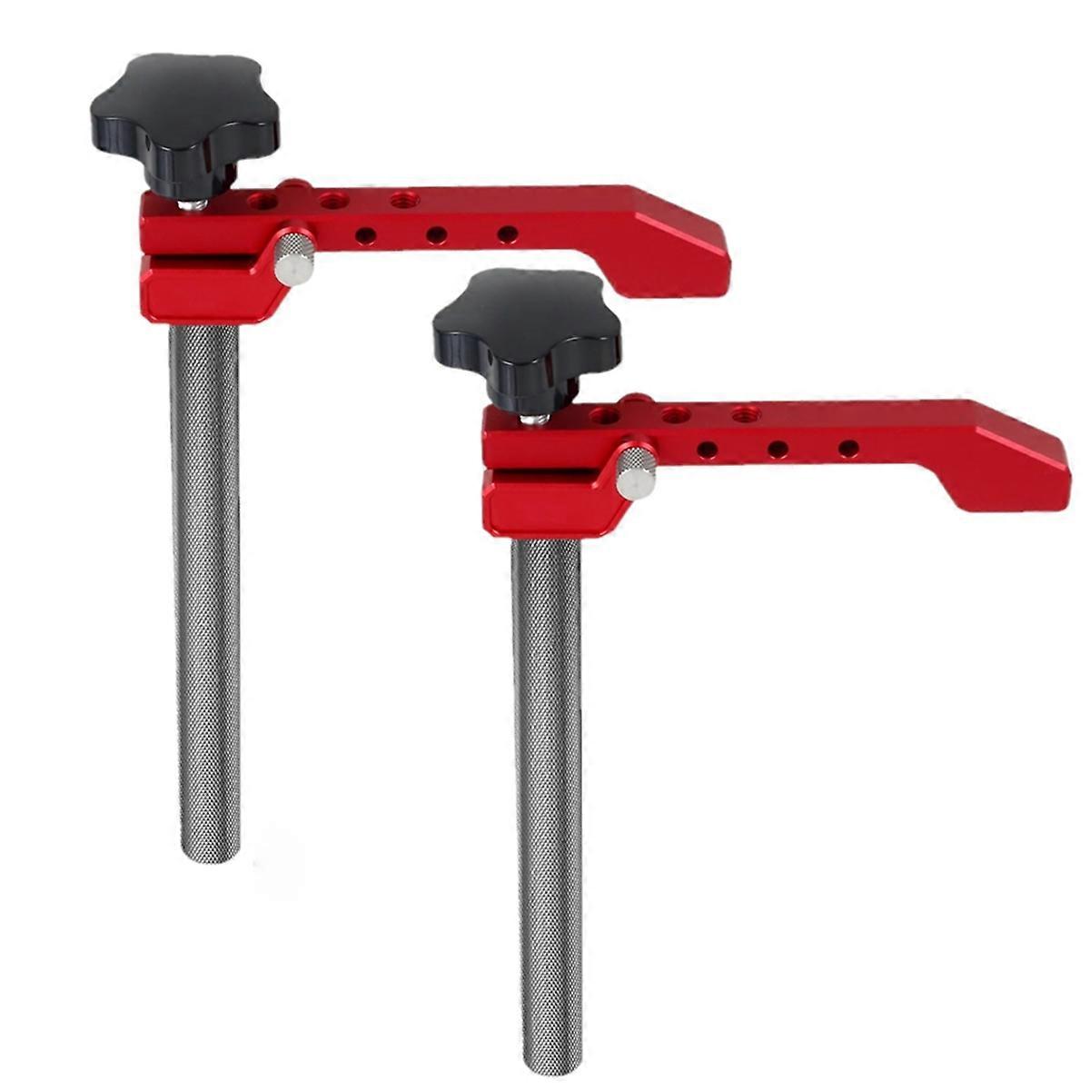 2 Pcs Bench Dog Clamps for Woodworking, Aluminum Alloy Desktop Quick Positioning Clamp, Adjustable Hold-Down Clamp B