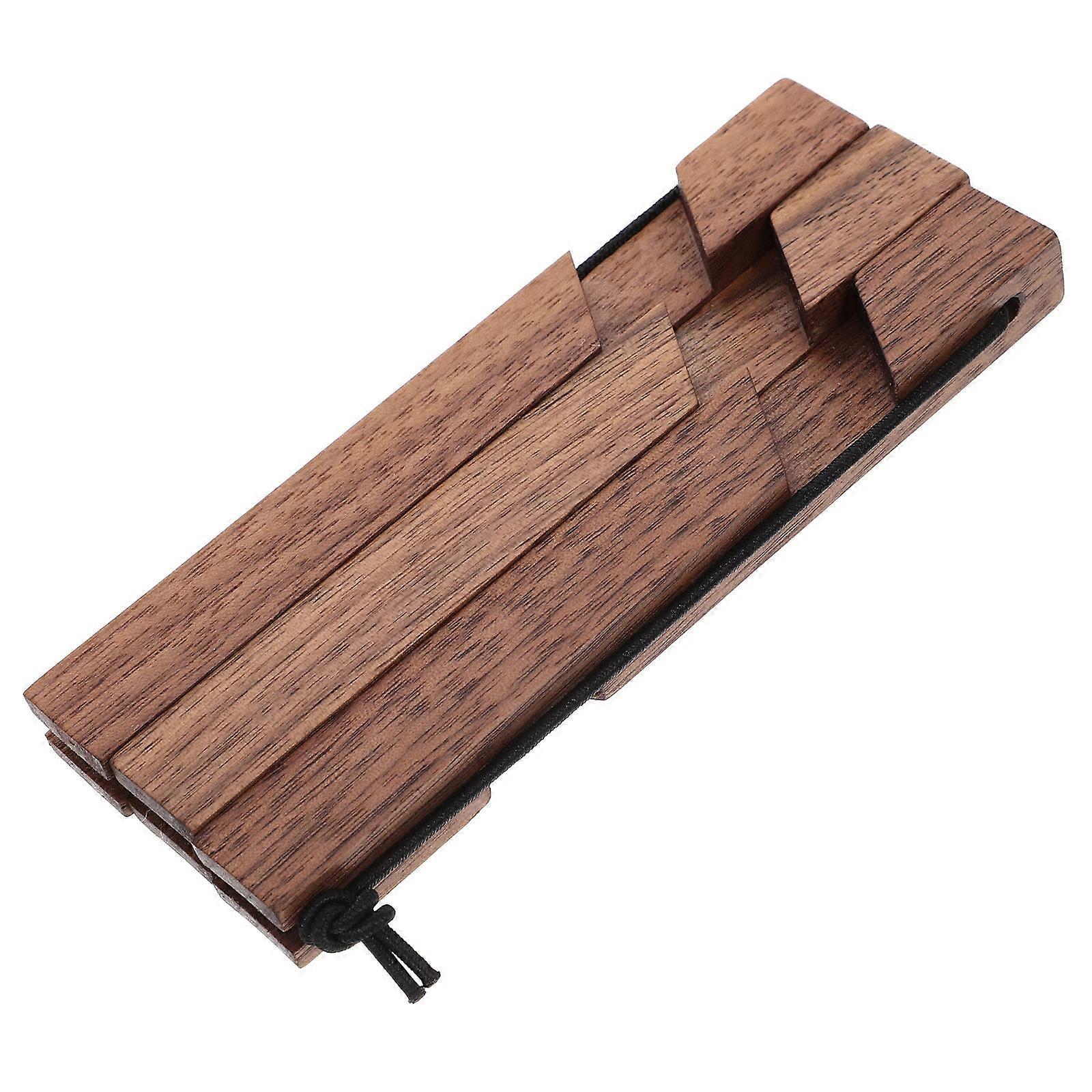 Wooden Triangular Trivet for Hot Pots Table Protection 5Pcs