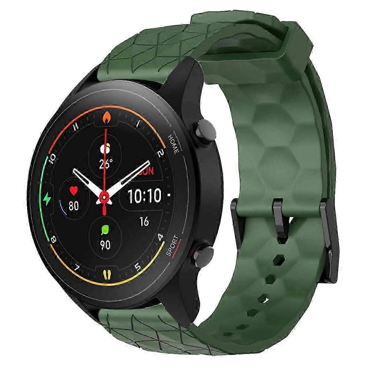 For Xiaomi MI Watch S1 Pro 22mm Football Pattern Solid Color Silicone Watch Band