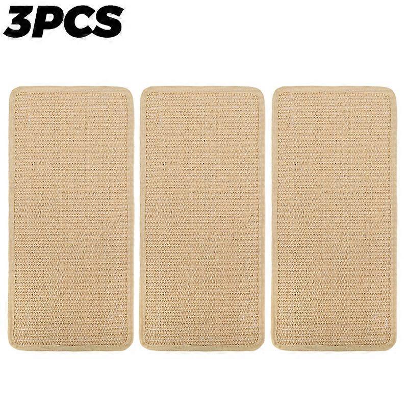 1/4PCS Cat Scratcher Mats Natural Sisal Anti-slip Cat Scratching Pads Furniture Carpet Wall Protector Pads with Textured Surface