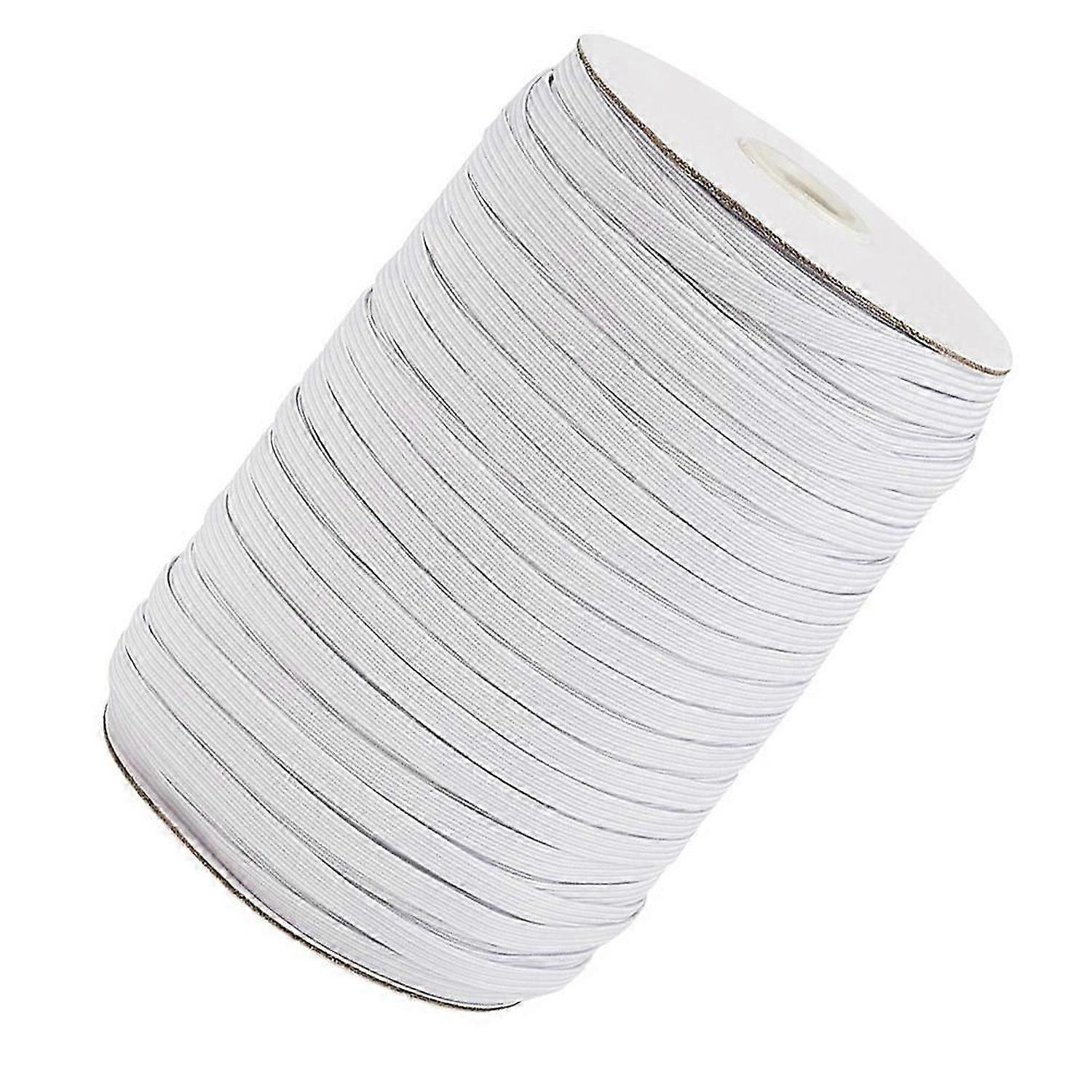 Elastic Stretch Band 1 Roll 180m Flat Ribbon 6mm White Essential For Maker And DIY Enthusiast Crafting Supplies