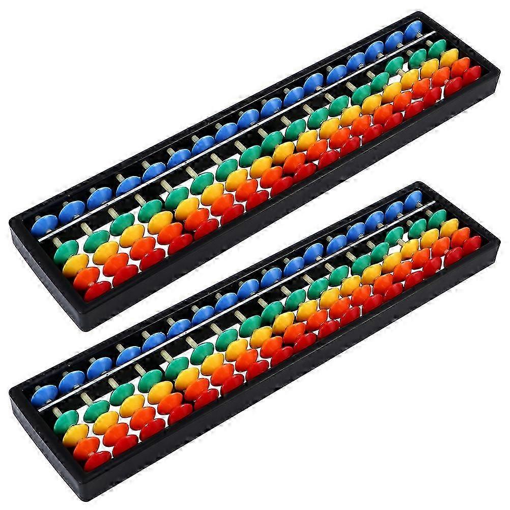 2025 2Pcs Plastic Abacus 17 Rods Abacus Plastic Beads Abacus Kids Counting Tools