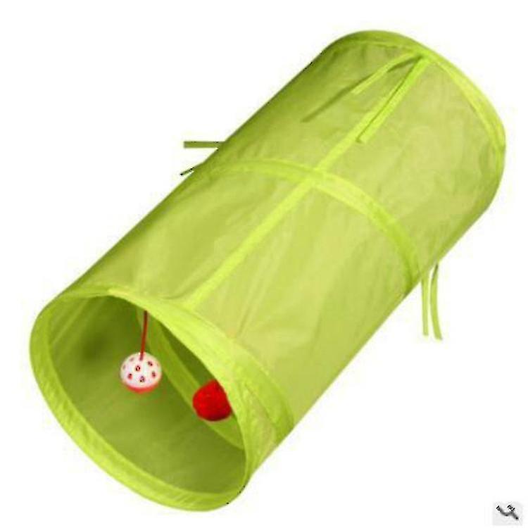 Bird Cage Bird Baths Pet Supplies Cat Ring Paper Two-way Tunnel Can Accommodate Folding Cat Channel Green
