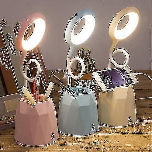 Led Desk Lamp Rechargeable Usb Reading Light Touch Sensing Switch Dimm