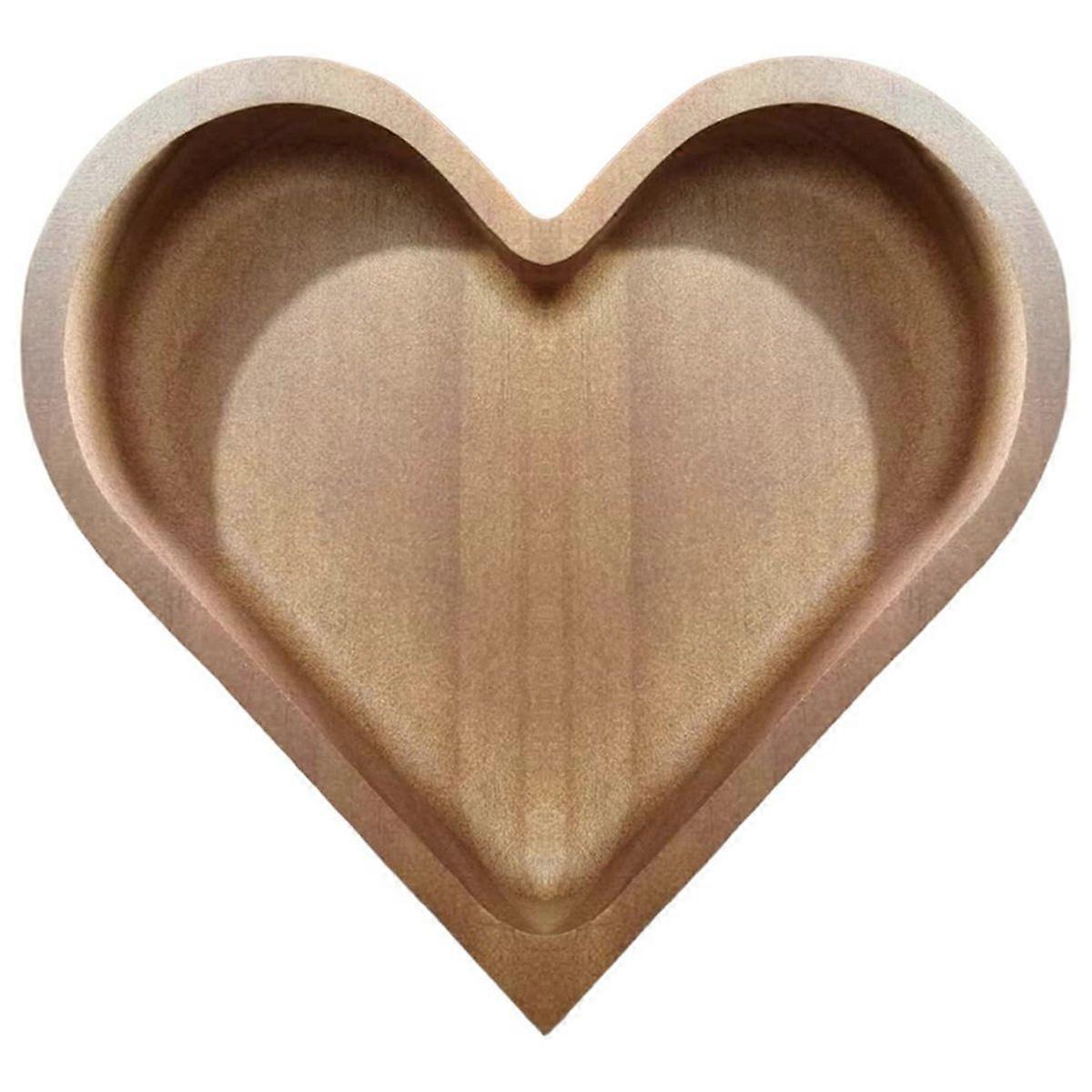 Wooden Bowl Decorative Fruit Tray Stackable Snack Dessert Plate