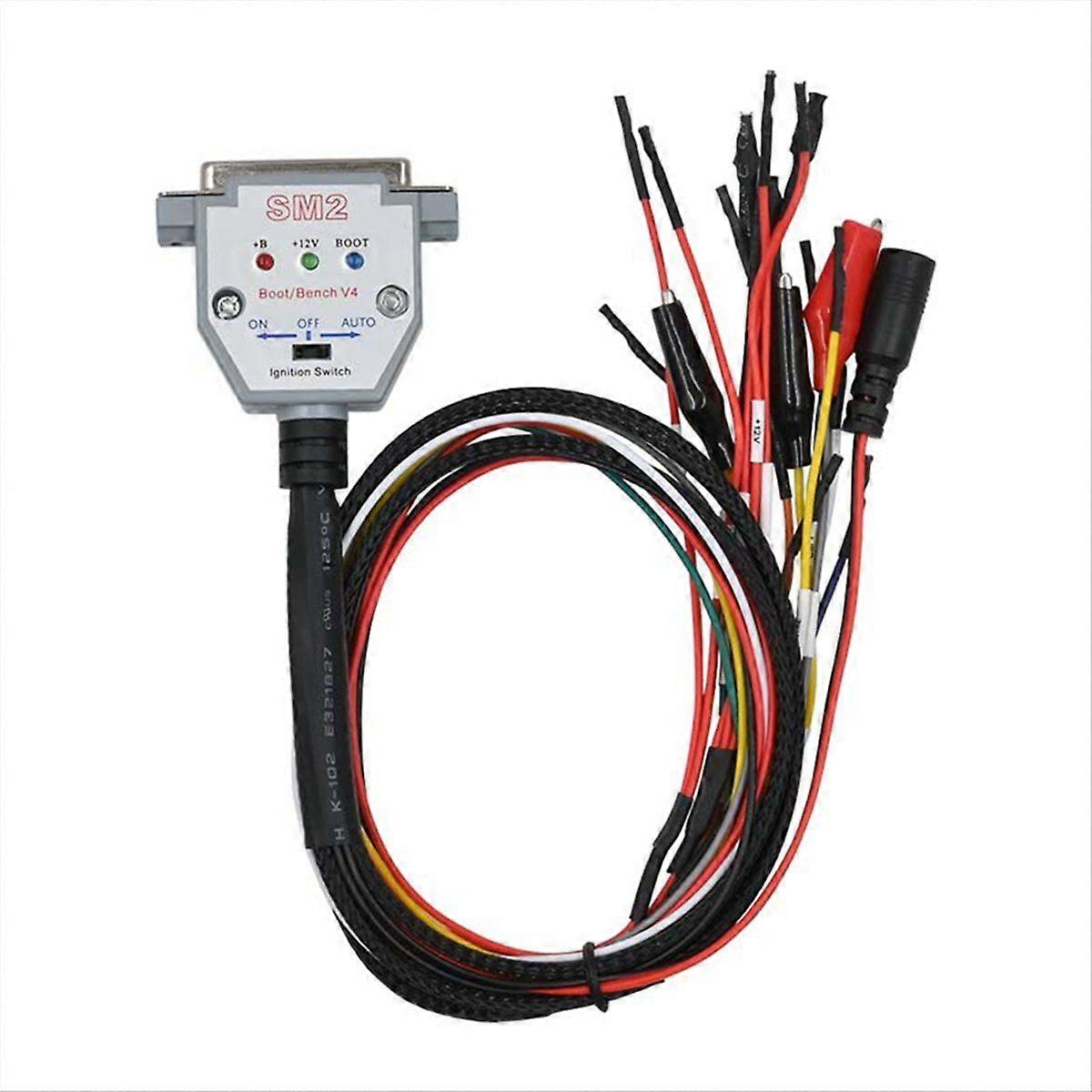 3 LED LIGHTS Boot Bench Cable DB25 ECU Bench Pinout Cable for SM2 PRO J2534 VCI Read and Write ECU