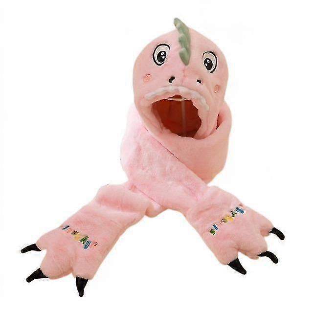 1PC Children's Cartoon Plush Scarf Gloves One Cap