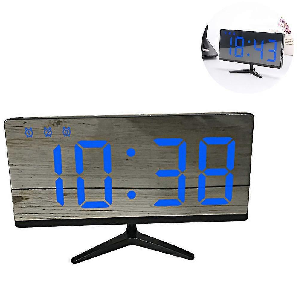 Alarm Clock Digital, Led Alarm Clock Led Display With 4 Adjustable Brightness, Temperature, Date, Us