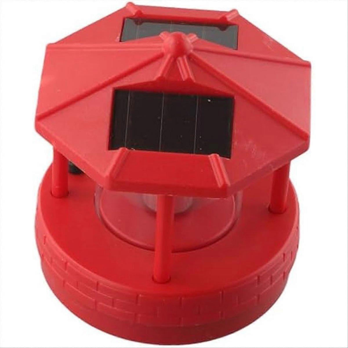 LED Solar Powered Lighthouse,360 Degree Rotating Lamp A