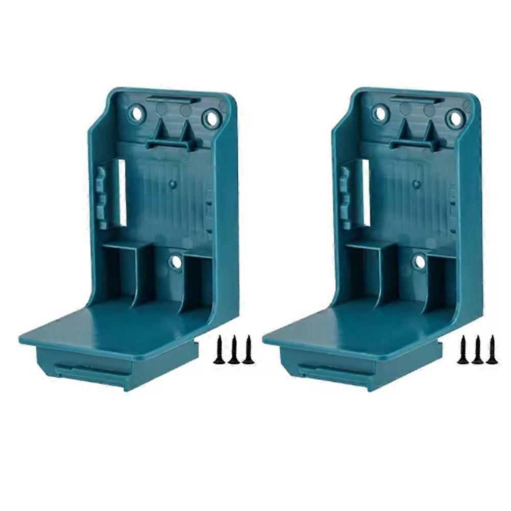 2PCS 2-in-1 Lithium Battery and Tool Holder for 18V Li-Ion Battery Tools Storage Rack Wall Mount Di