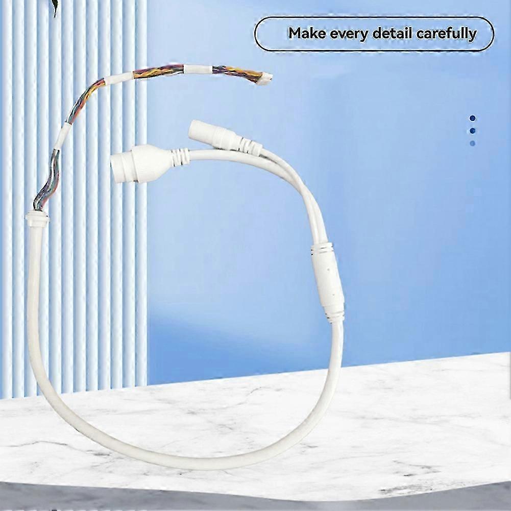 Ethernet LAN Cable 10 Pin 10 Core PoE RJ45 Network Cable for Hikvision IP Camera, High-Speed Data Transfer