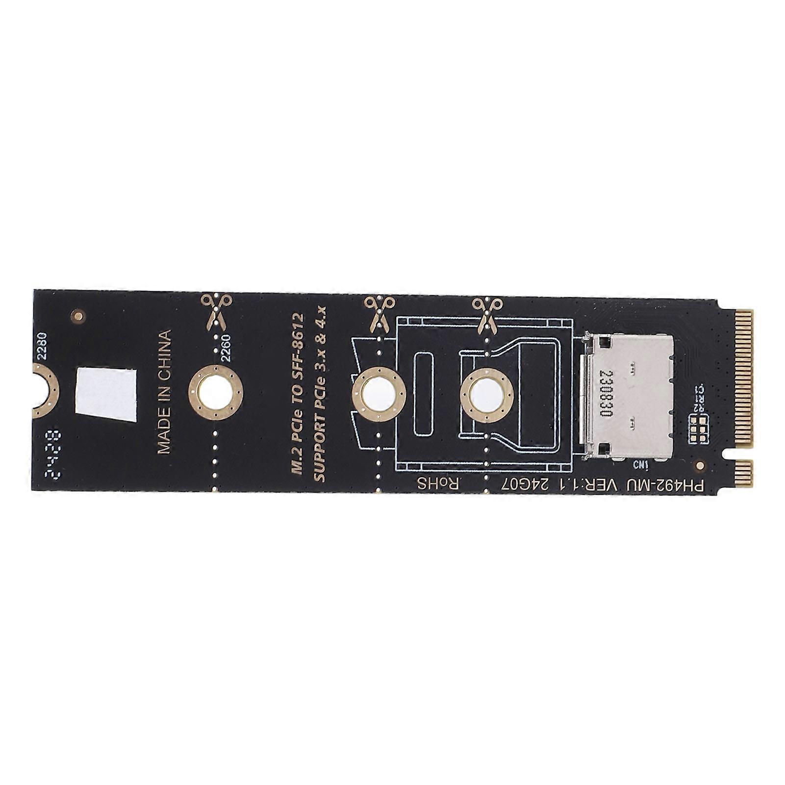 PCIE 3.0 M.2 Mkey to Oculink SFF-8611 SFF-8612 Host Adapter Card for PCIe NVMe SSD PH492-MU 