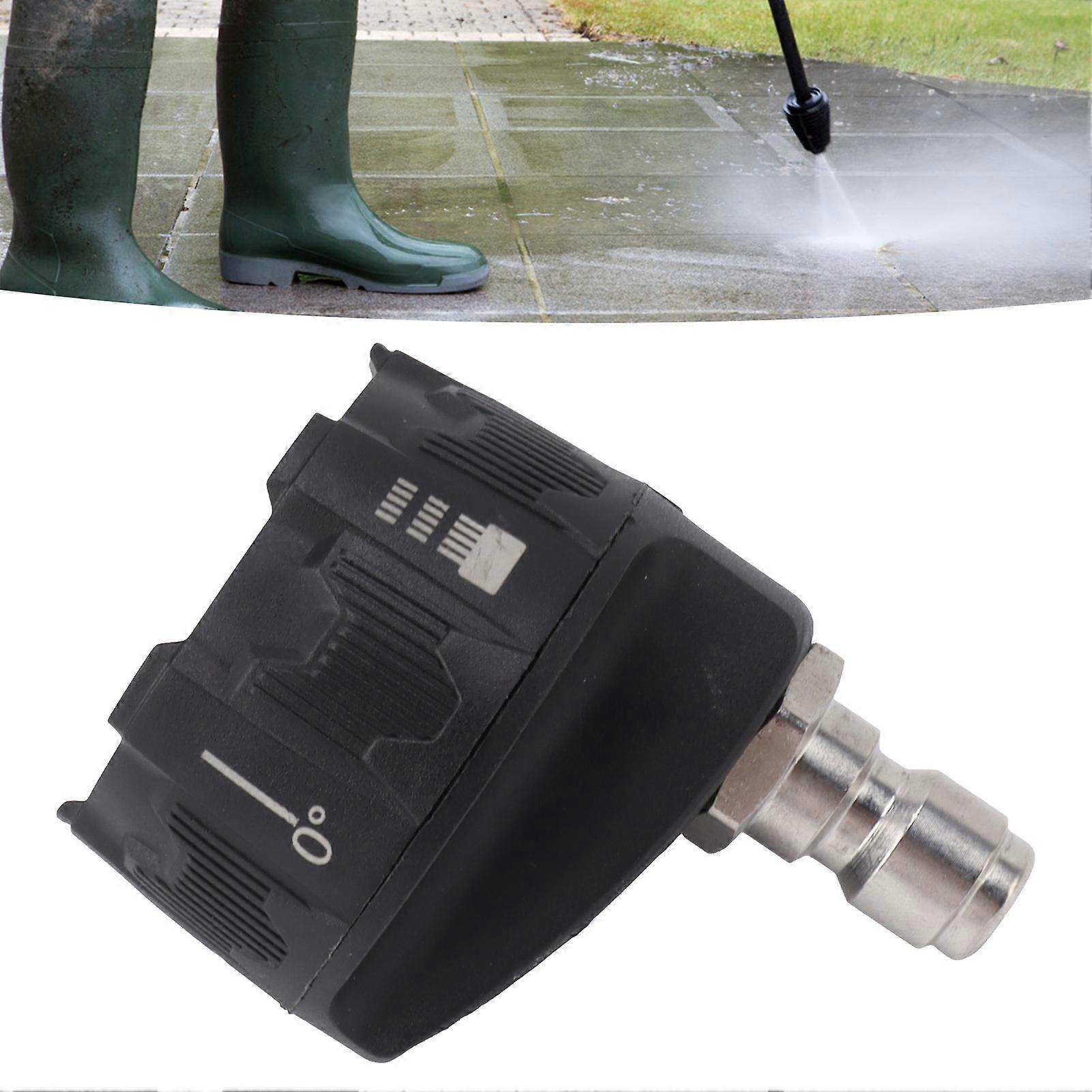 Pressure Washer Spray Nozzle 6 in 1 Multifunctional Adjustable Nozzle 1/4 Plug Interface Connect Tip Black 