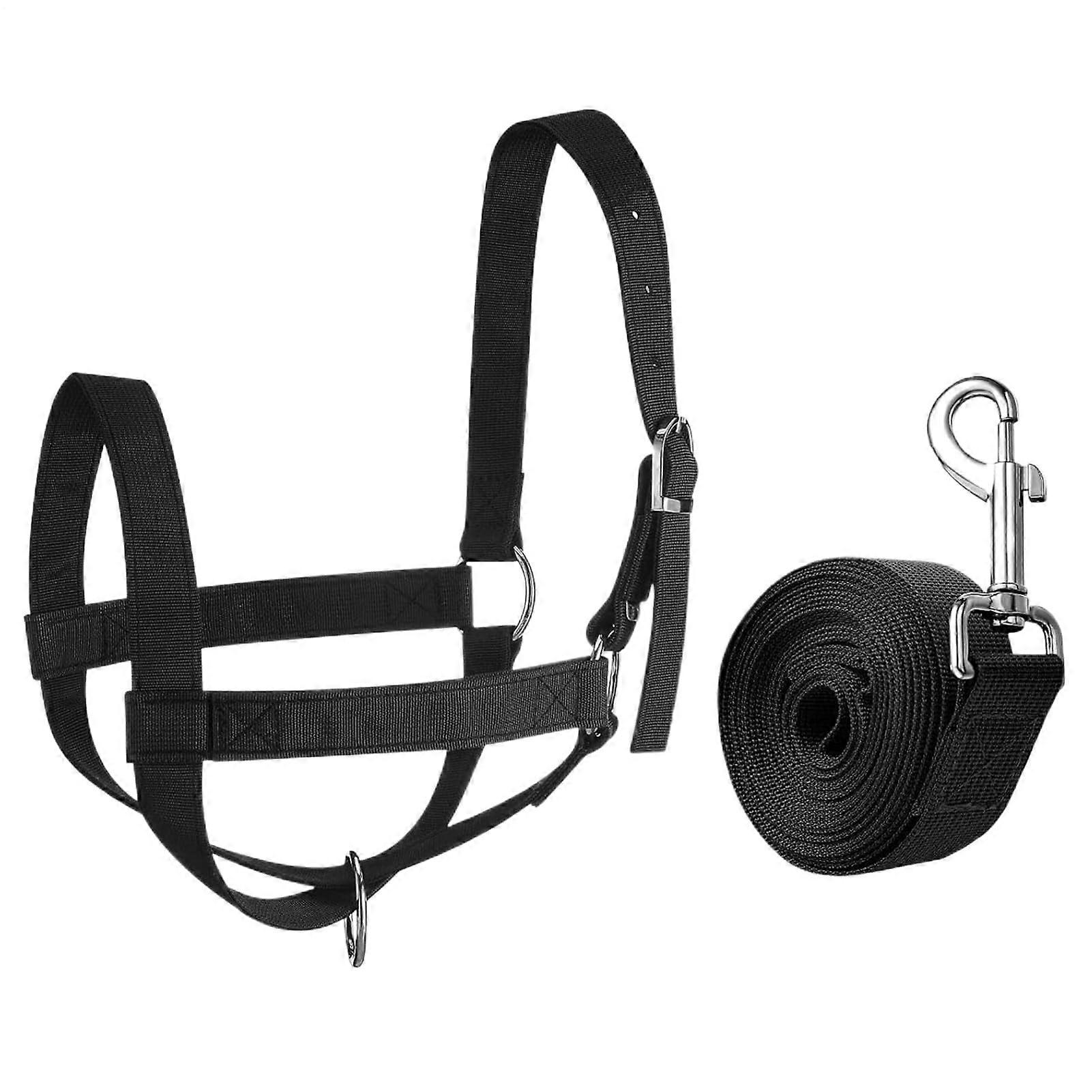 Cattle Rope Halter Adjustable Nylon Show Cattle Leading Rope For Livestock Handling Small Breeds