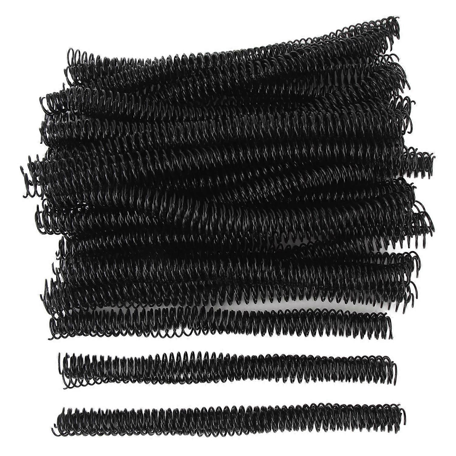 100PCS Spiral Binding Coils 16mm Diameter 48 Teeth 4:1 Binder Combs Spines for A4 Paper Black