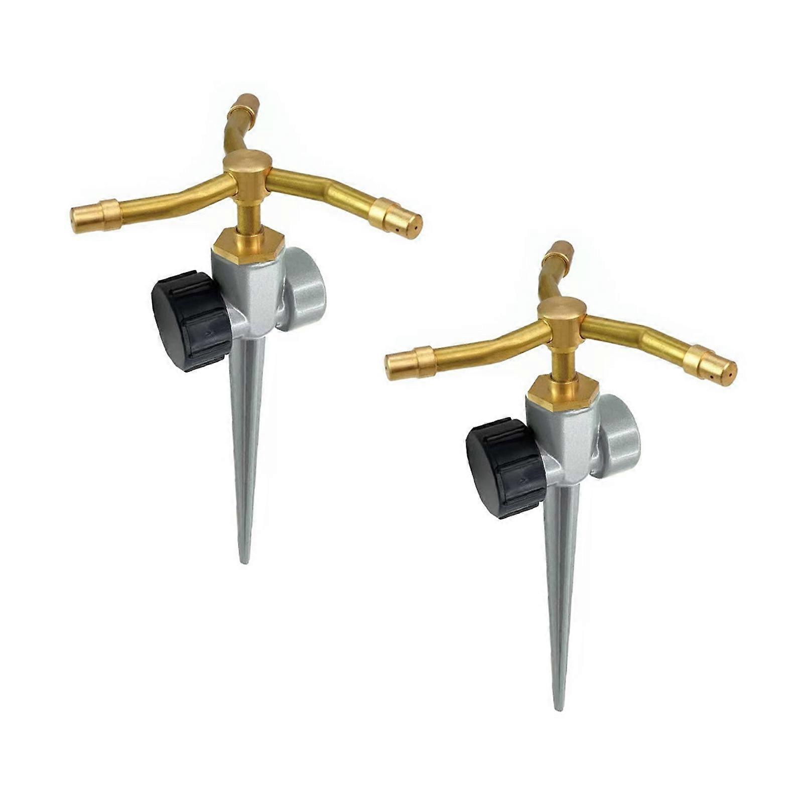 Automatic Rotating Sprinkler Head with 3 Arms Brass Nozzle for Efficient Garden Irrigation and Lawn Watering Multicolor