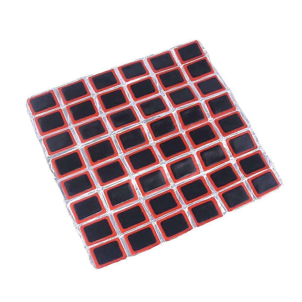 48 יחידות אופני מנוע צמיג צמיג צינור פנימי פנצ'ר ערכת תיקון טלאי גומי (שחור)