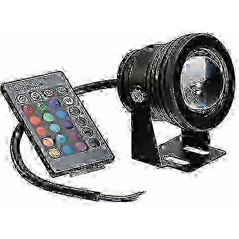 Chiyuan LED Light Remote Control Underwater Light Color Changing Aquarium Pond Light (Black Shell RGB) 10W