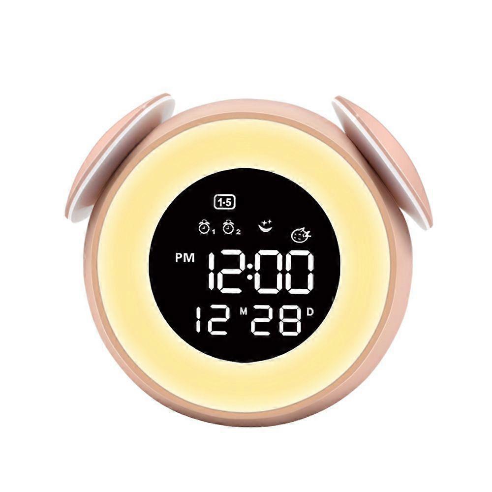 Wake Up Light, Kids Alarm Clock LED Bedside Lamp, Sunrise & Sunset Simulation, with Touch Control Snooze Function USB Powered, Wake-up Lights for Bed