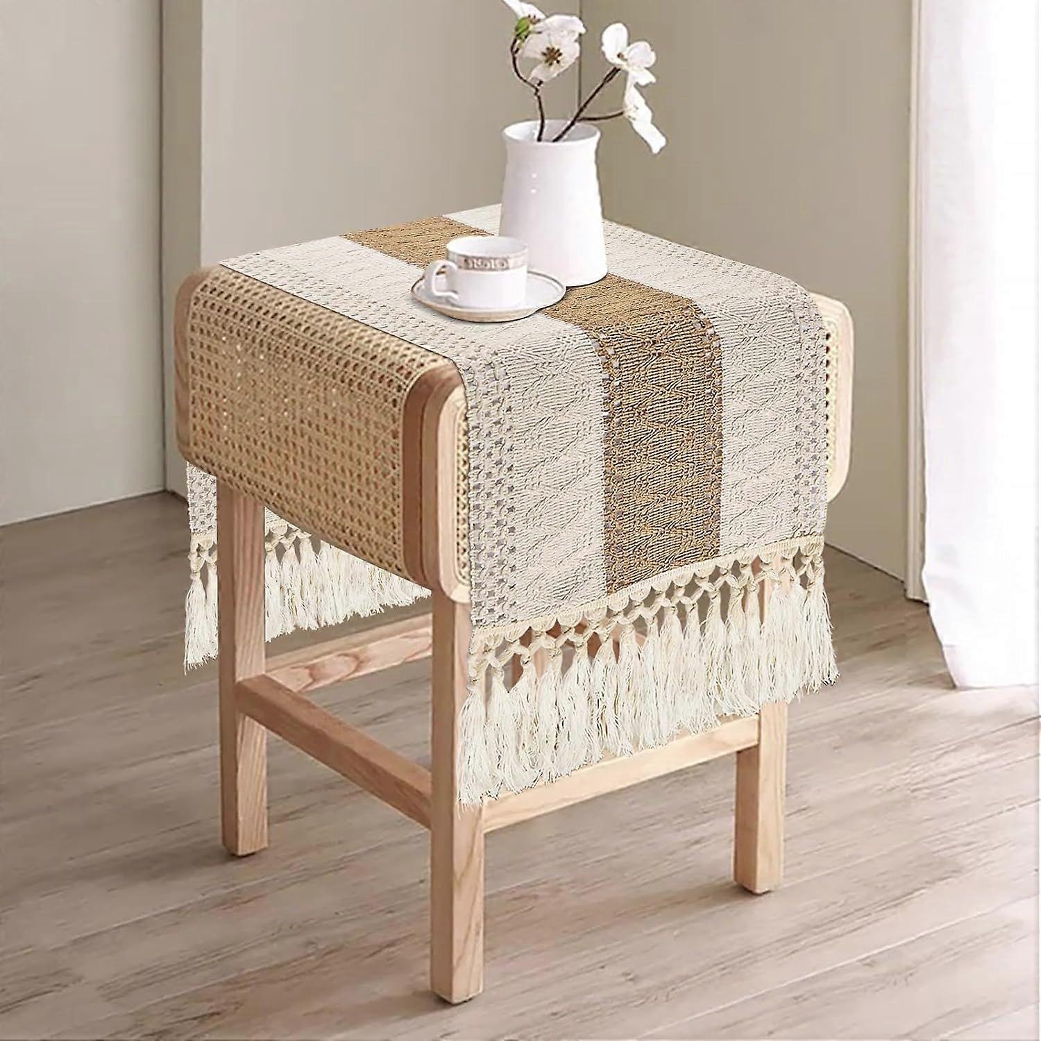 Boho Table Runner, Macrame Table Runner 36 Inches, Dresser Runner Scarf for