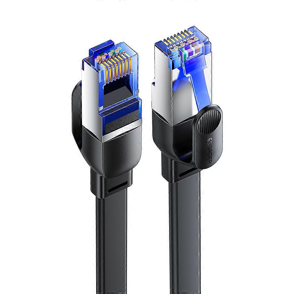 ESSAGER PVC 2m CAT8 Ethernet Cable Home Office 40Gbps 2000MHz High Speed Data Transfer Cable