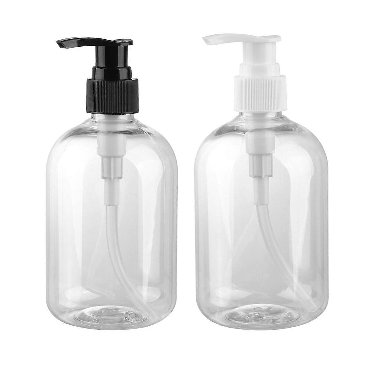 6pcs 350ml Liquid Soap Bottles Cleaning Gel Bottle Empty Holder Press Type Containers Random Pump Head