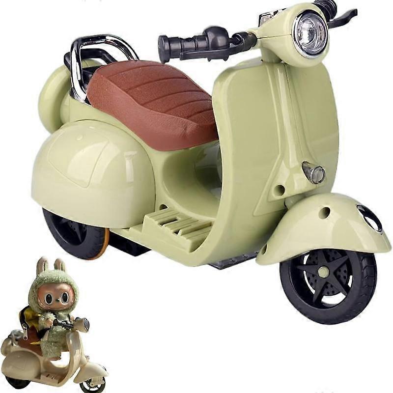 Scooter Motorcycle for La&bu&bu Car Stuff Toy with Light and Music with 360° Rotation, Cute Have a Seat for Accessories, Interactive Desktop