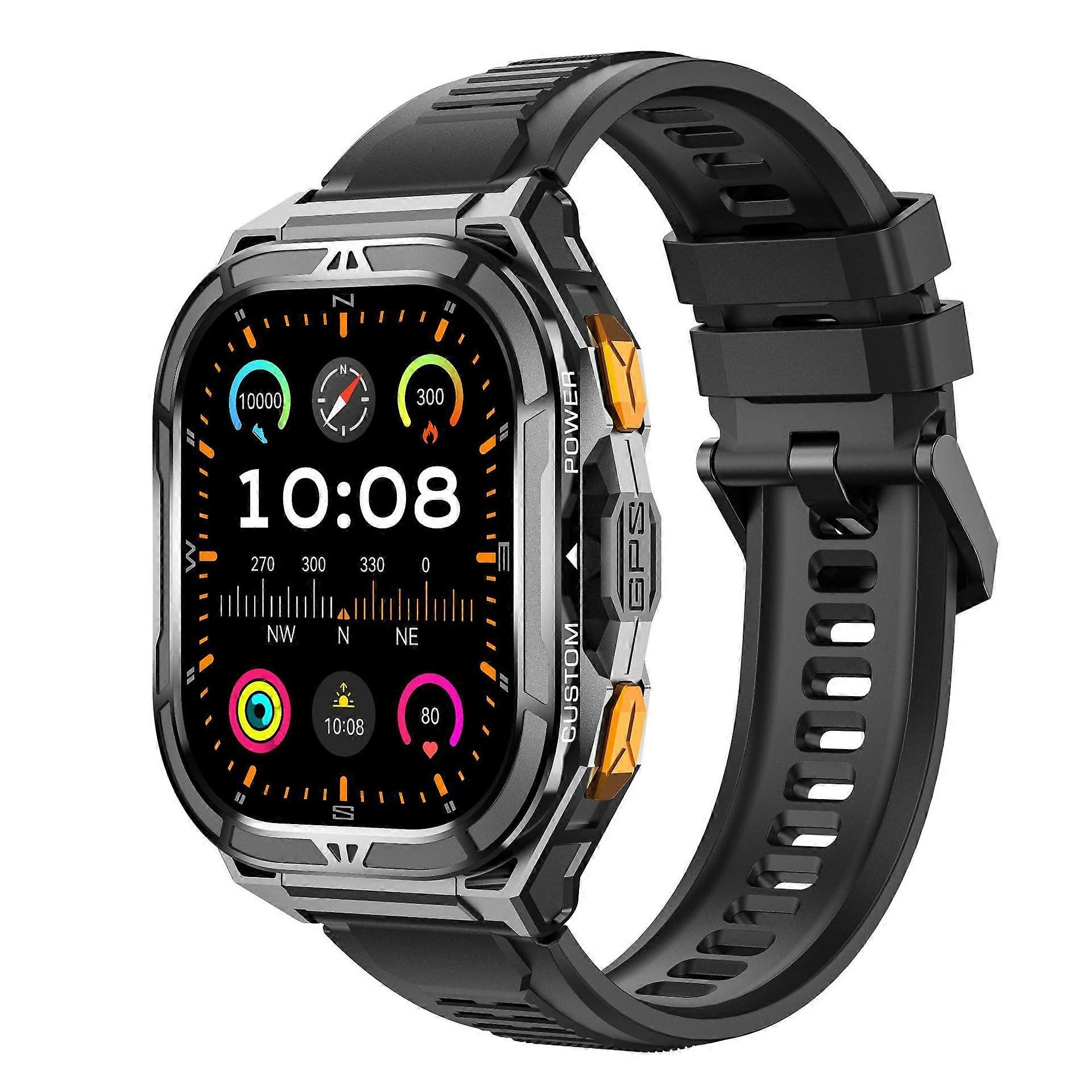 GPSSportswatch Square Display Black GPS Tracking Fitness Watch Running Companion