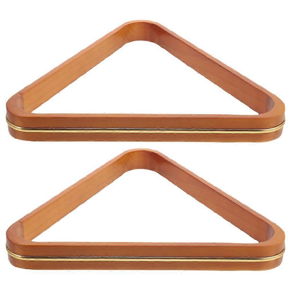 2pcs Pool Balls Billiard Set Triangle Rack Billiards Storage Bracket Pool Triangle Frame Billiard Triangle Frame Wooden Triangle Rack For Pool Balls