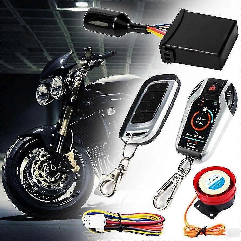 1 Way & Two way Motorcycle Anti-theft Security Alarm System Engine Start 5m Auto-lock MK850