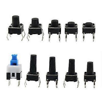 Micro momentary Tact Tactile Push Button Switch Assortment Kit180pcs-black