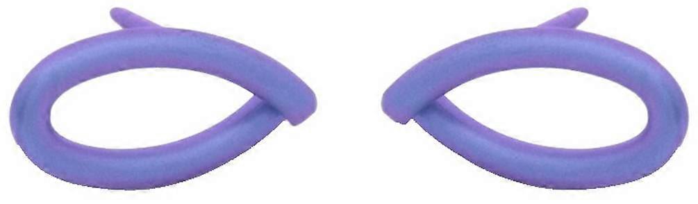 Ti2 Titanium Crossover Stud Earrings - Purple