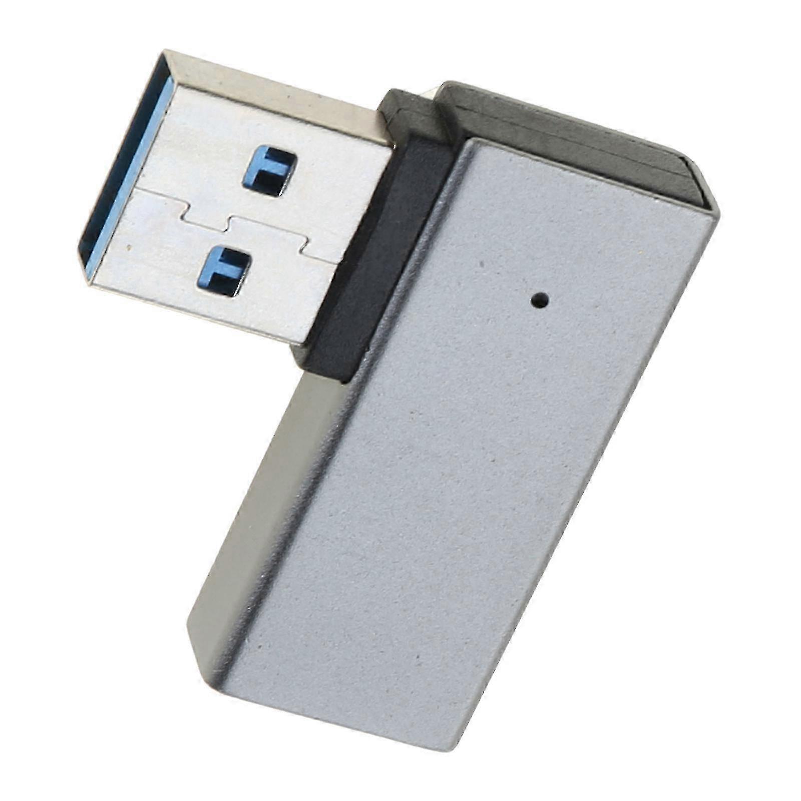 USB 3.0 Conversion Adapter Male to Female 90 Degree Connector for Efficient Use In Narrow Space with Multiple Devices