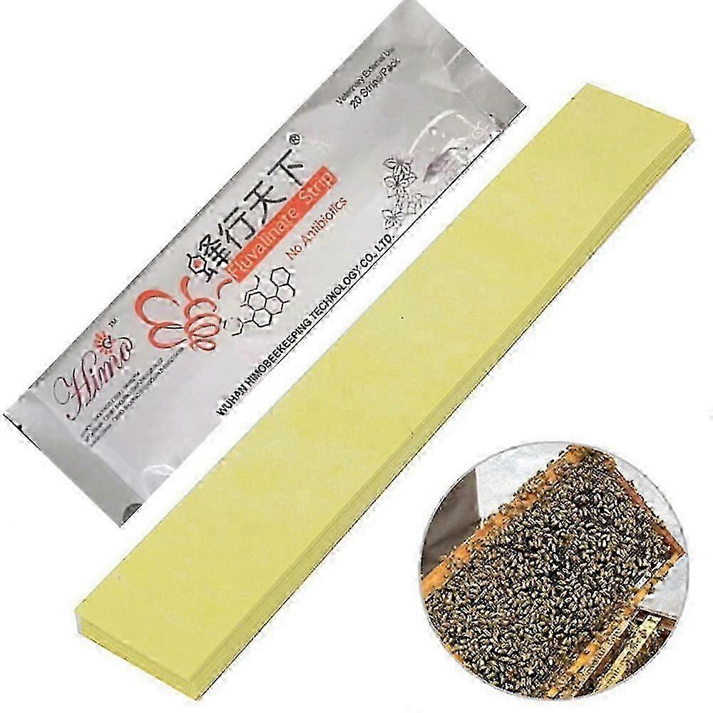 60pcs Bee Mite Acaricide Strip Beekeeping Bee Varroa Mite Killer Pest Control