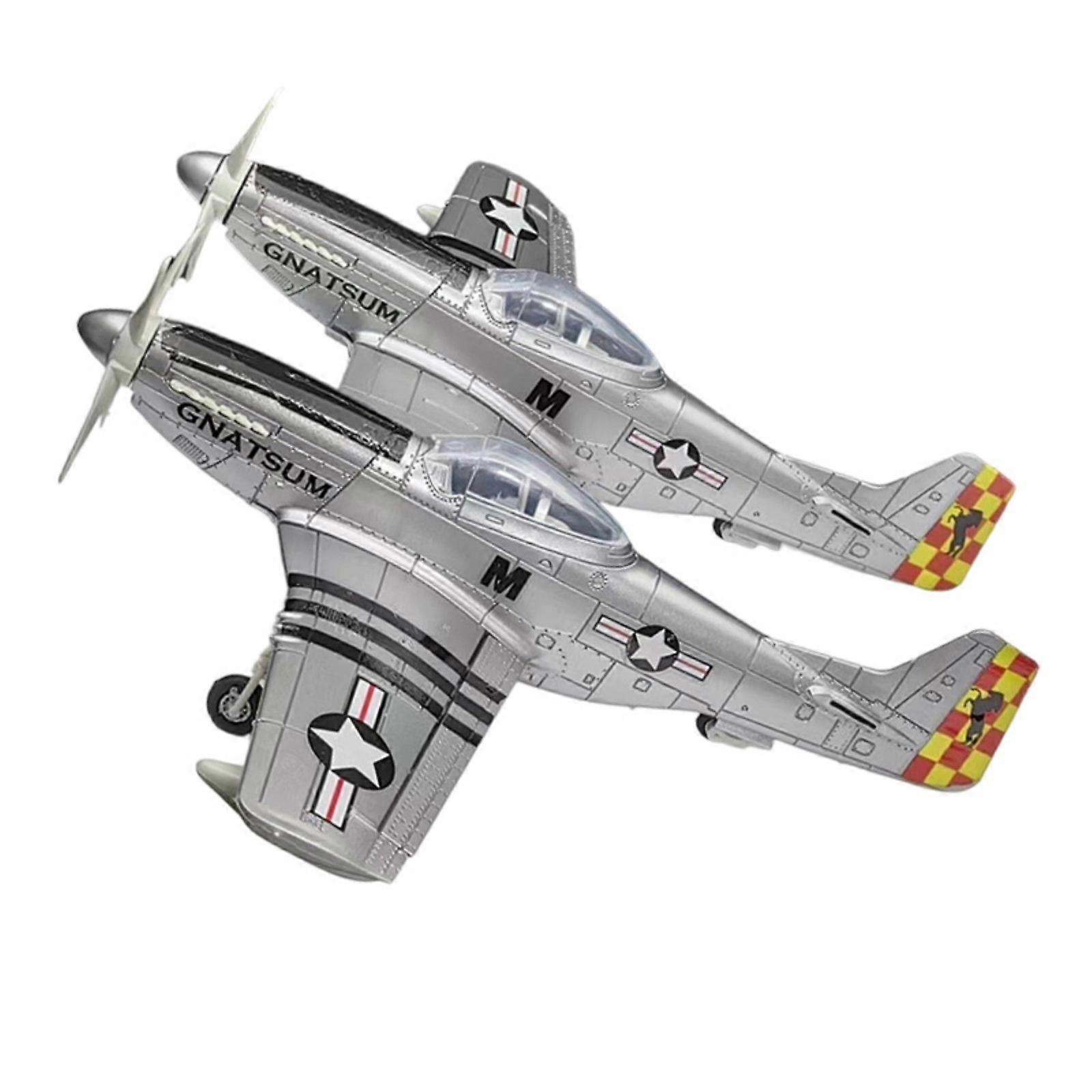 1/48 Scale Model Plane Assembly Set Precise 4D Aircraft F-82 Twin Fighter Jet Toy For Collectors And Hobbyists  silver gray