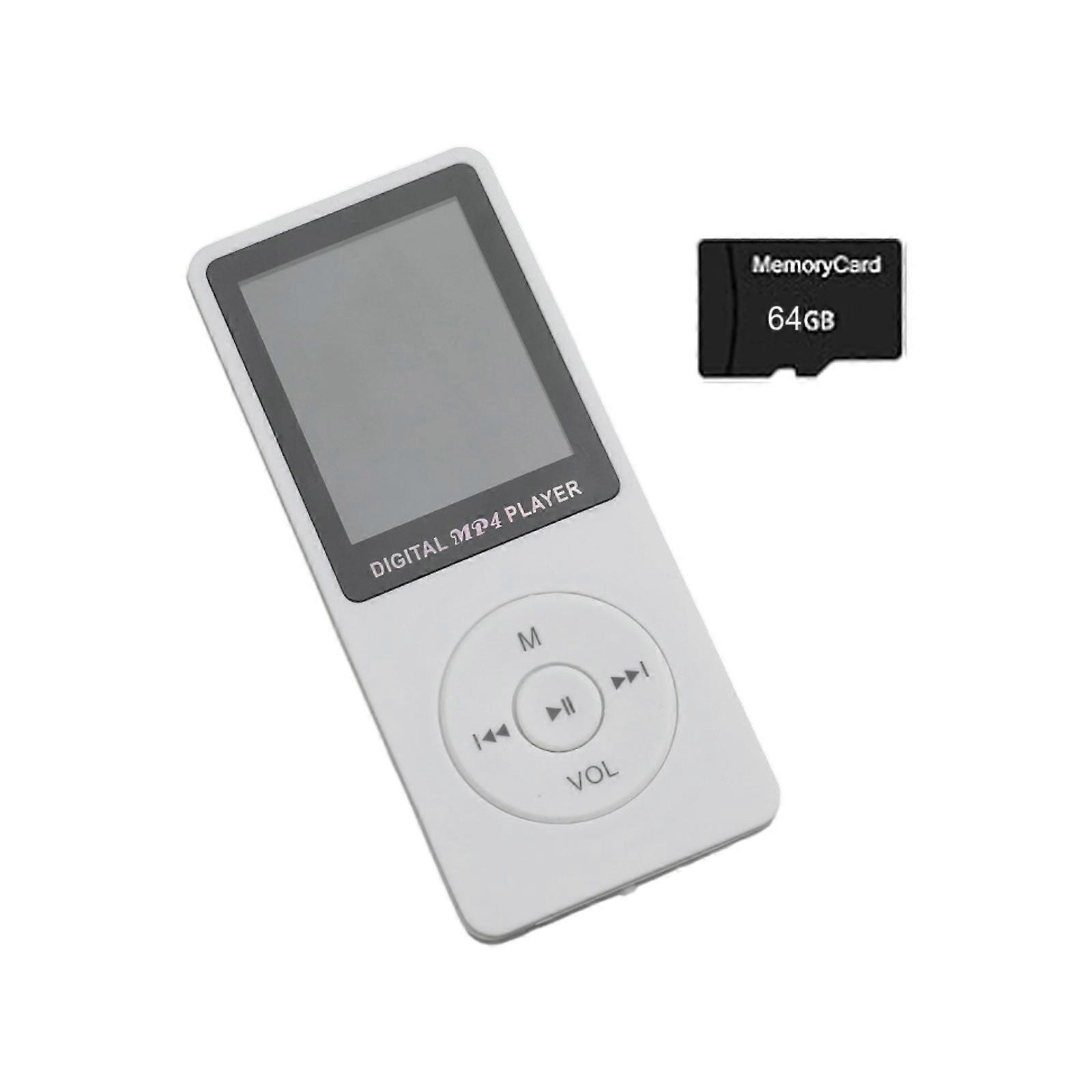 Transportable Tiny Player With Extendable STANDARD Card Slot For Students And Music Beloveds  White