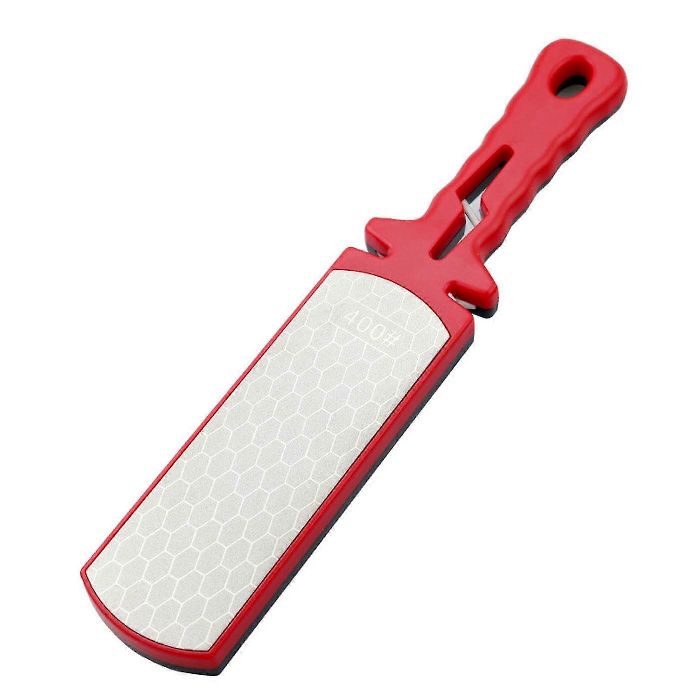 Diamond Knife Sharpener 400 Grit DoubleSided Sharpening Stone for Kitchen and Home Use Red