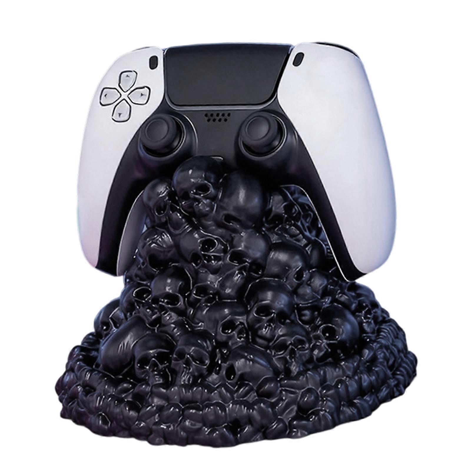 Multiple Device Skull Display Stand for Controllers Headsets Phones None Toxic Rubber Material Space Saving Desktop Organizers Multicolor